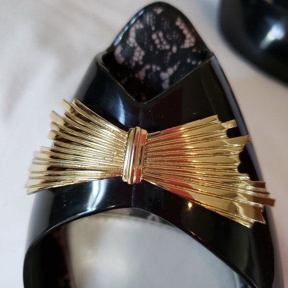 Melissa & Jason Wu Black Lady Dragon Slingbacks - Picture 2 of 6